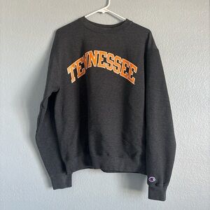 Champion Men's Dark Gray Tennessee Crewneck Sweater